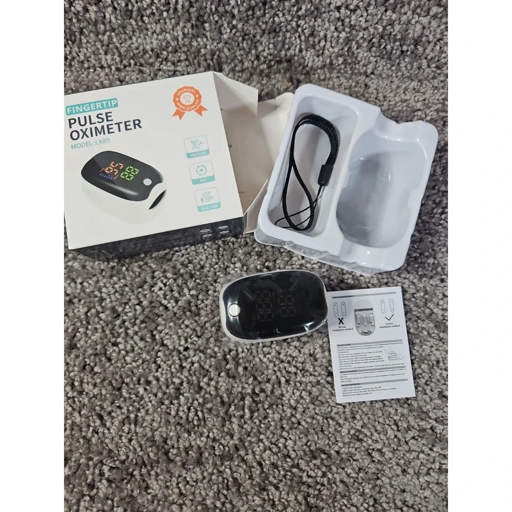 Fingertip Pulse Oximeter Model LK89 Blood Oxygen SpO2 Heart Rate Monitor